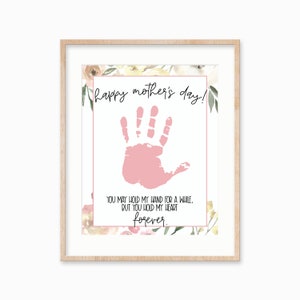 DIY Mother's Day Print, Handprint, Preschool Printable, Printable Mother's Day Gift, Mother's Day