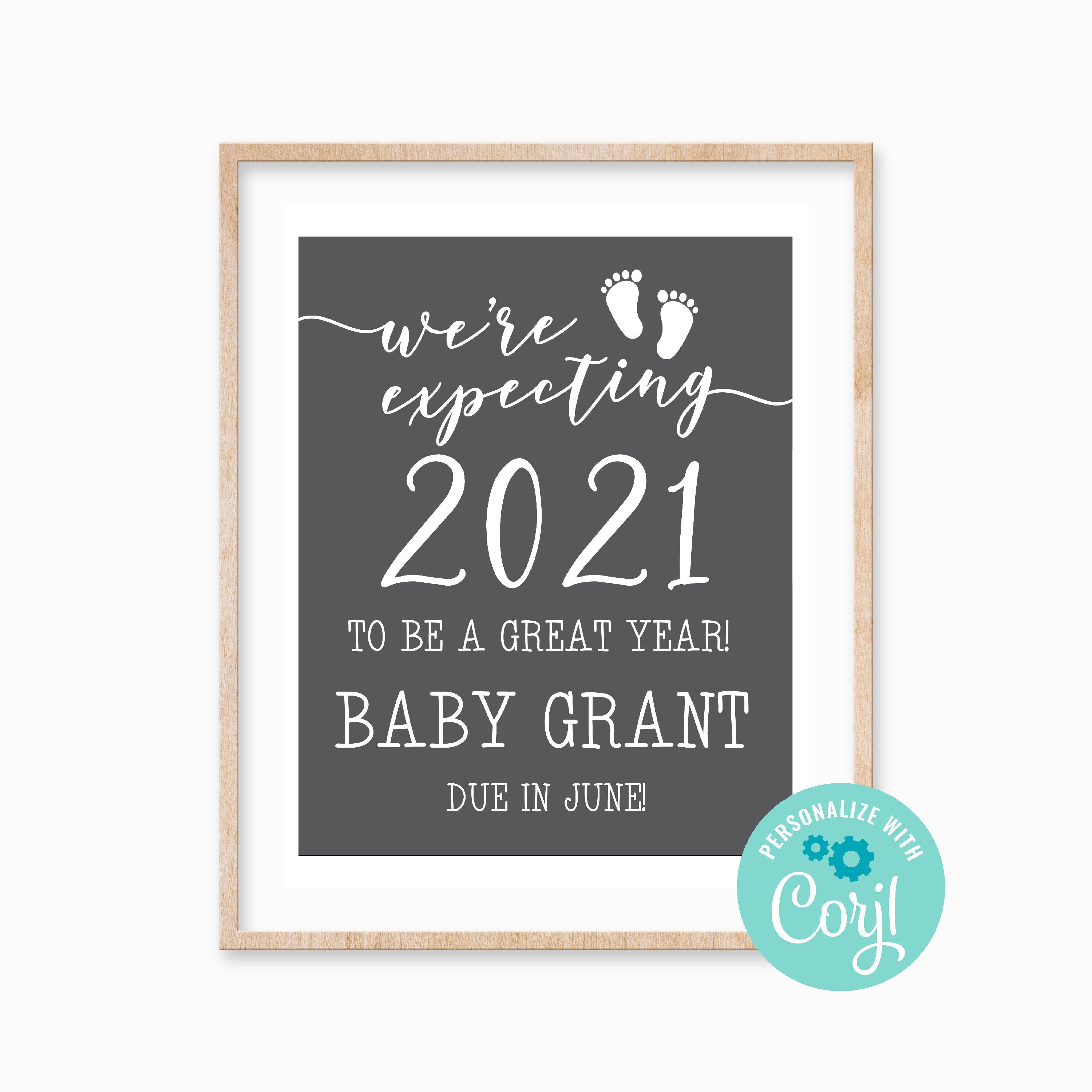 2021 Printable Pregnancy Announcement Printable Baby | Etsy