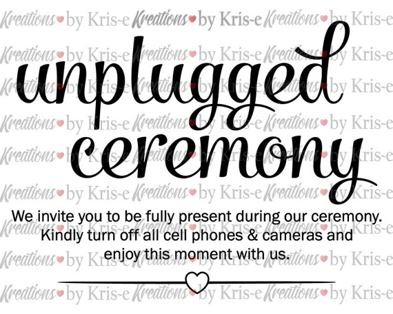 Free Free 314 Unplugged Wedding Sign Svg SVG PNG EPS DXF File