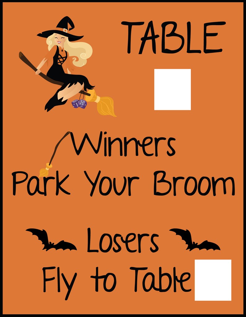 Bunco Printable Cards Halloween Bunco Printable Cards Witch | Etsy