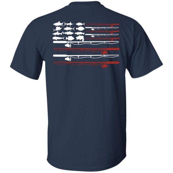 Fishing American Flag T-shirt -  Canada
