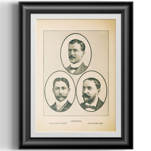 Barber & Toilet Instruction Manual (1904), reproduction print 3 of 3, retro mens hairstyles photo for old style barber shop