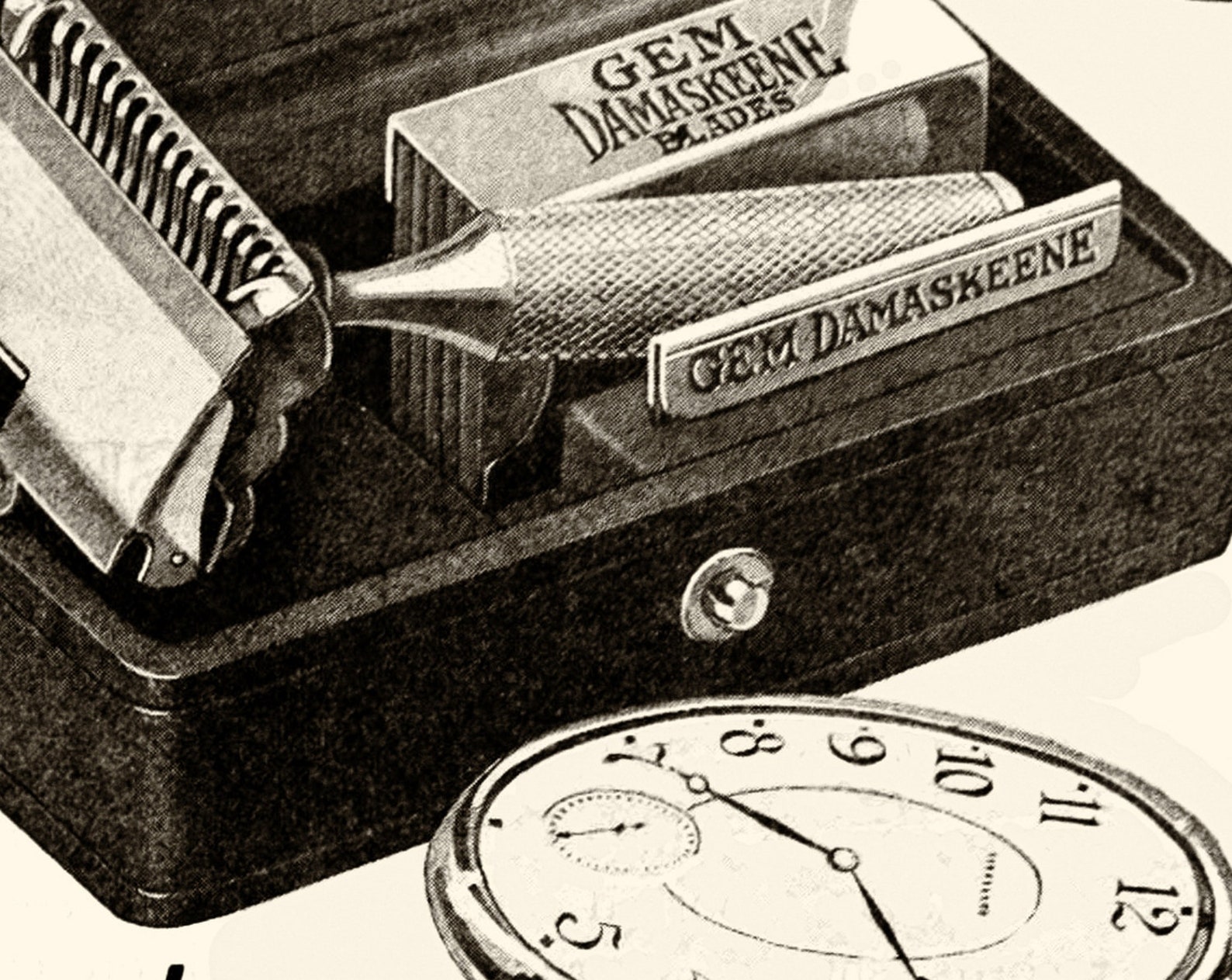 Gem Damaskeene Retro Single Edge Razor Advert Art Print Perfect for ...