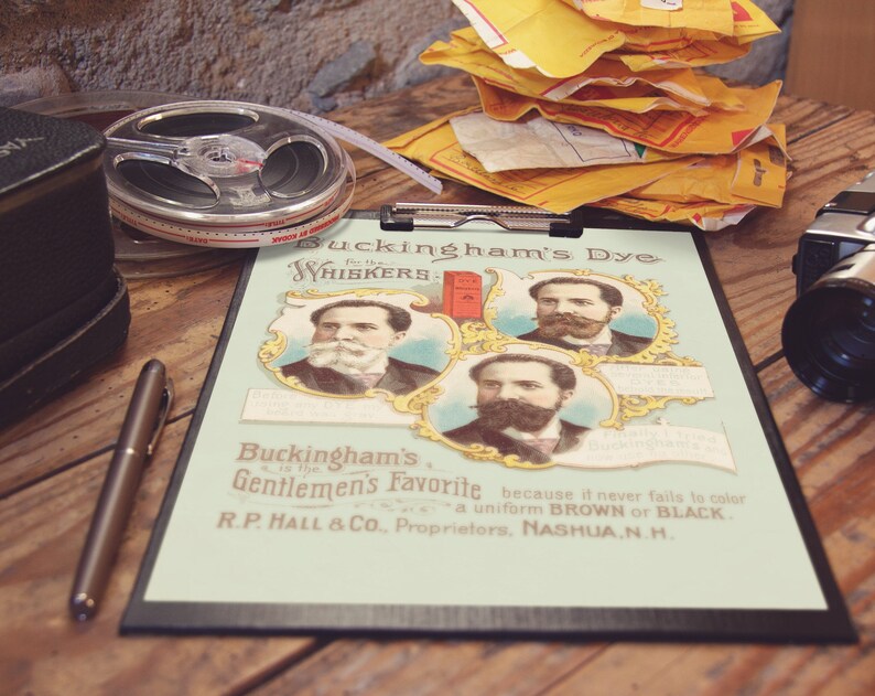Barber Shop Decor Buckingham's Dye for the Whiskers Late Etsy