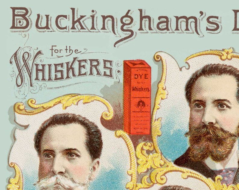 Barber Shop Decor Buckingham's Dye for the Whiskers Late Etsy