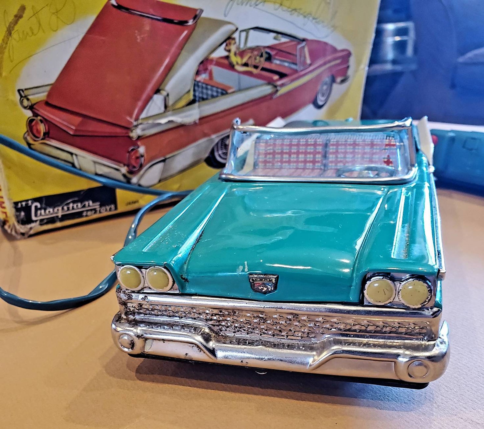 Vintage metal toy car | Etsy