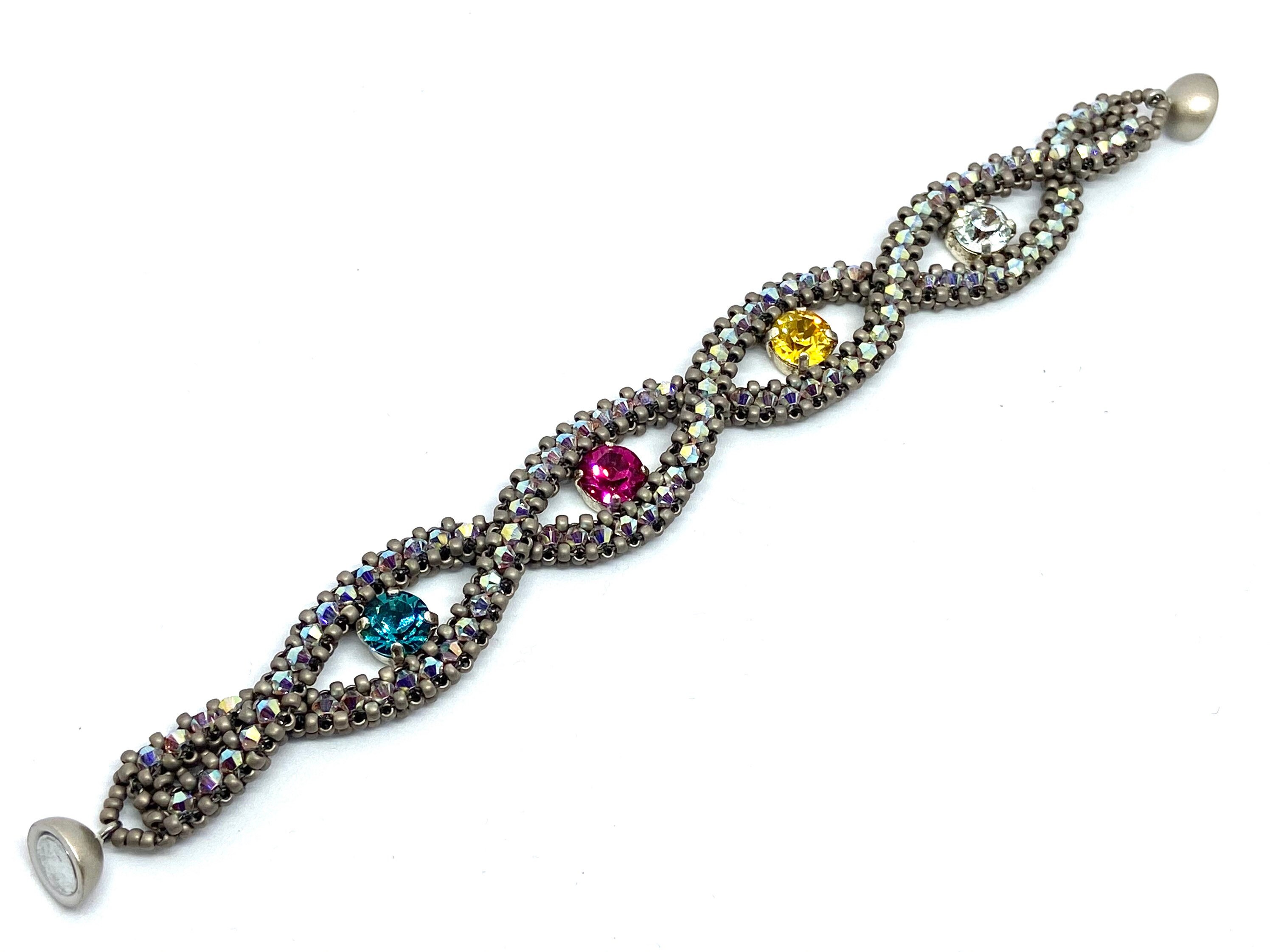 Armband Monique Matt-Edelstahlfarben-Multicolour | Etsy