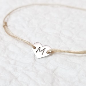 Personalizado inicial coração pulseira carta amuleto kabbalah proteção corda vermelha pulseira presente de aniversário amizade sorte personalizado feminino masculino