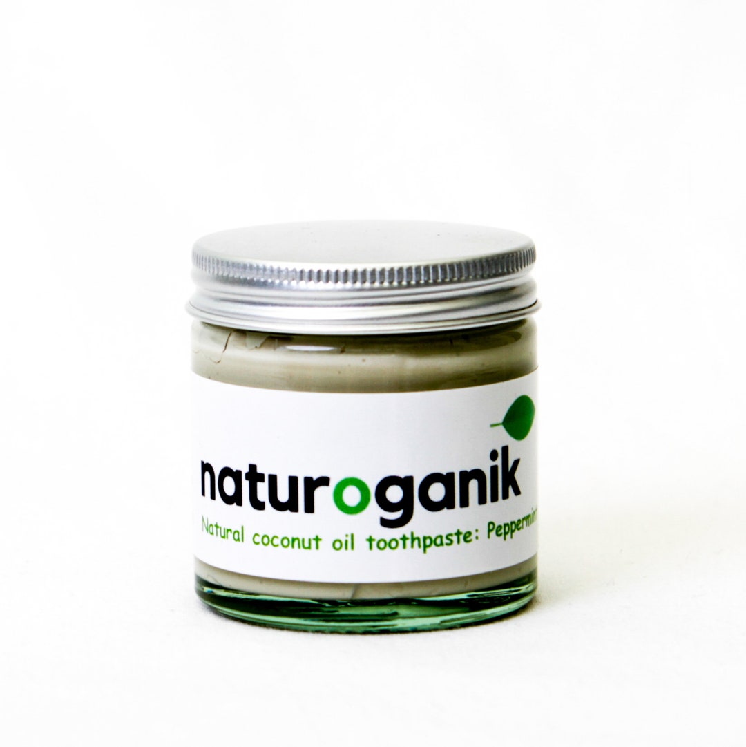 Natural Coconut Oil Toothpaste With Peppermint Freshness Etsy UK