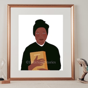 DIGITALER DOWNLOAD | St. Josephine Bakhita Kunstdruck | Katholischer Druck | Heiliger | Josephine