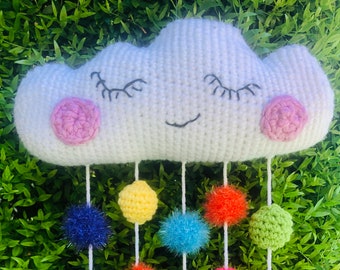 Cloud Crocheted Mobile