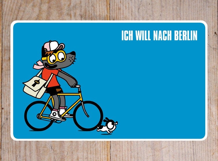 Board "I want to go to Berlin"