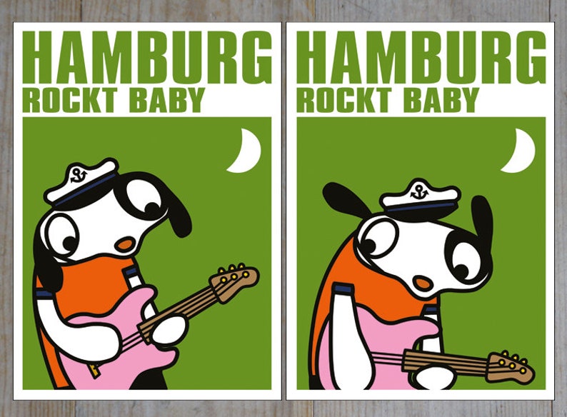 Wobble card Hamburg rocks, baby image 1