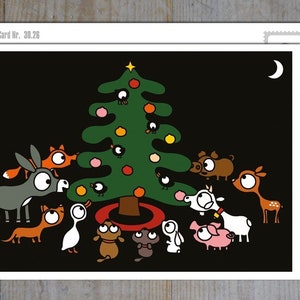 Carte « Noël forestier »