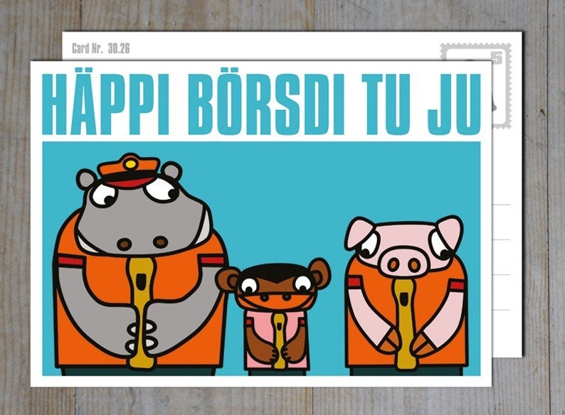 Karte Häppi Börsdi tu ju Bild 1