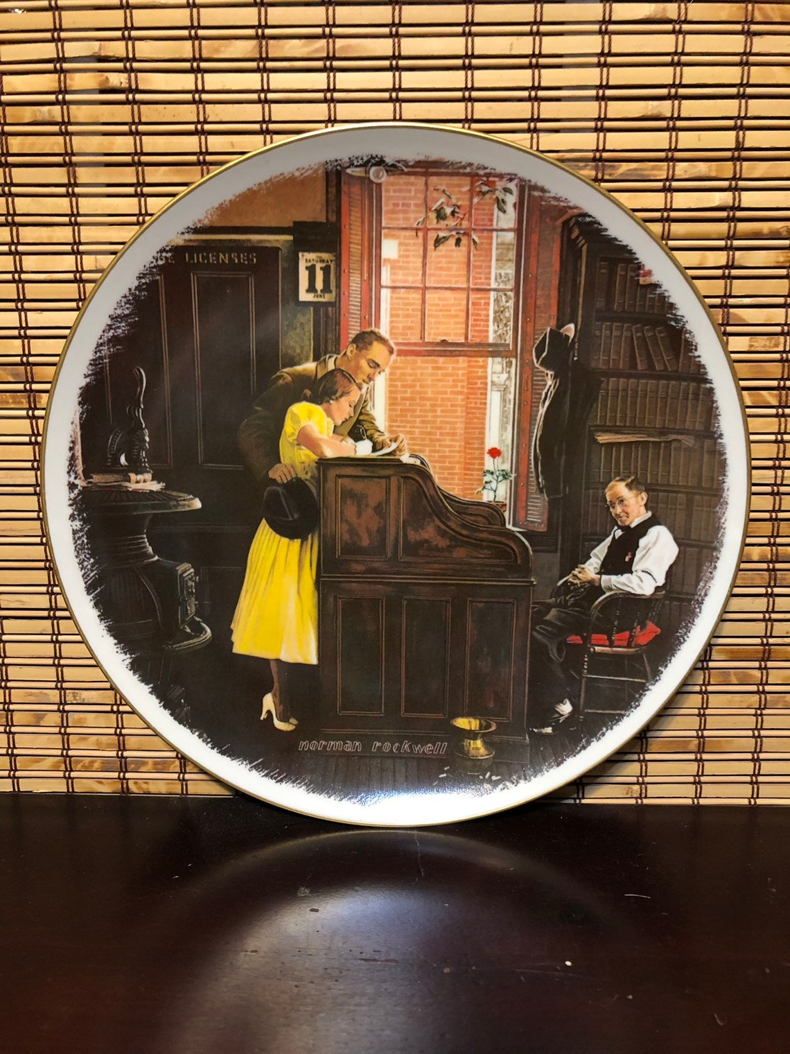Norman Rockwell Collectible Plate The Marriage License fine Etsy