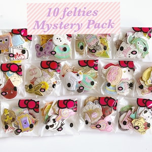 10 Felties Grab Bag, Felties Mystery Pack, Bow Centers, Bow Felties