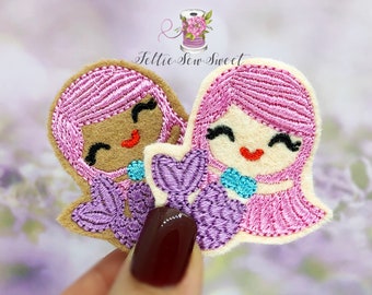 Mermaid feltie, Set of 3