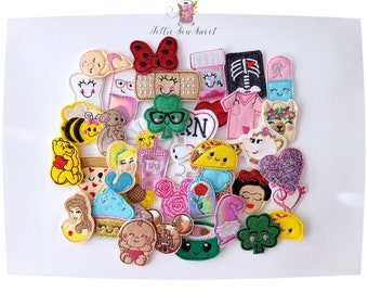 20 Felties Grab Bag, Felties Mystery Pack, Bow Centers, Bow Felties