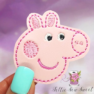 Little miss piggy Felties - Pig Felties - Piggy Felties- Pig Embellishments