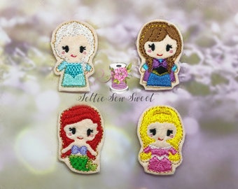 Princess Felties, Princess Felties, Fairytale Felties, 8 Princess Design options