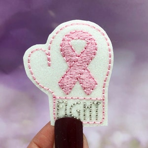 Cancer Awareness Boxing Gloves feltie, Cancer awareness Feltie, Set of 3
