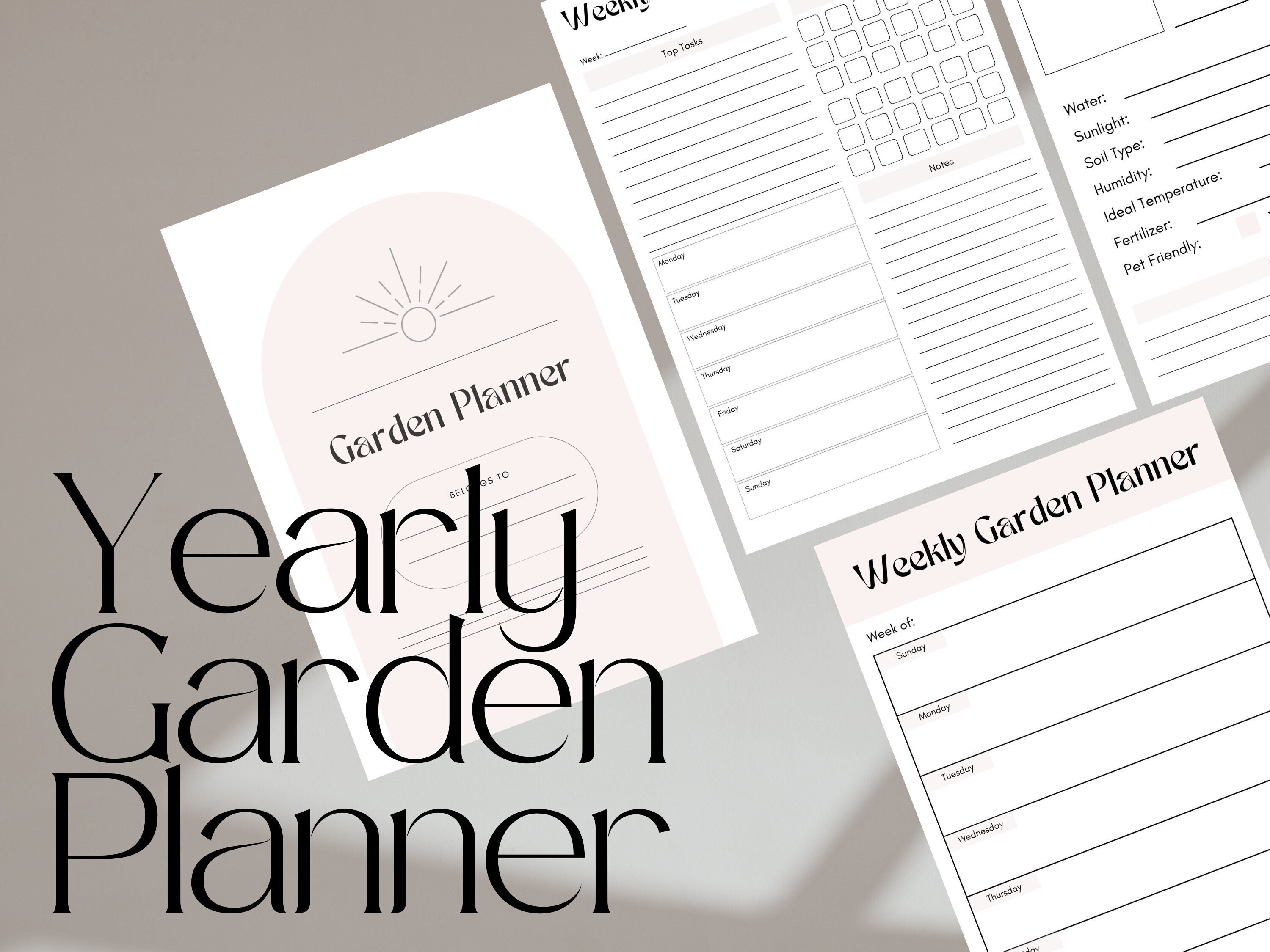 Complete Yearly Garden Planner Printable Garden Tasks, Homestead, Seed Starting, Plant Planner ...