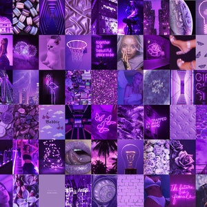 Photo Wall Collage Kit Boujee Purple Baddie Aesthetic set of 70 Photos ...