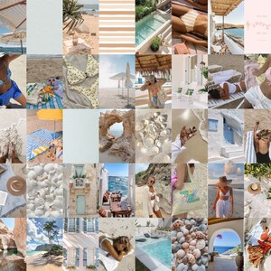 Photo Wall Collage Kit | Peach Beach Aesthetic 2 (Set of 70 photos) INSTANT Download | DIGITAL printable SUMMER collage kit