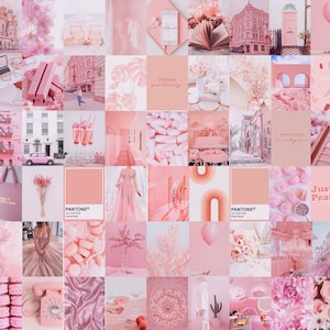 Photo Wall Collage Kit Blush Light Pink 2 Aesthetic set of - Etsy
