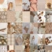 Photo Wall Collage Kit | Beige Coffee Aesthetic 3 (Set of 84 photos) INSTANT Download | DIGITAL NEUTRAL collage kit 