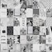 Photo Wall Collage Kit | Black and White Aesthetic (Set of 60 photos) INSTANT Download | DIGITAL printable collage kit 