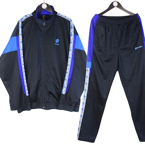 vintage LOTTO Tracksuit men&#39;s Size XL authentic sport 90&#39;s outfit rare retro Italian light wear rave classic athletic track jacket and pants