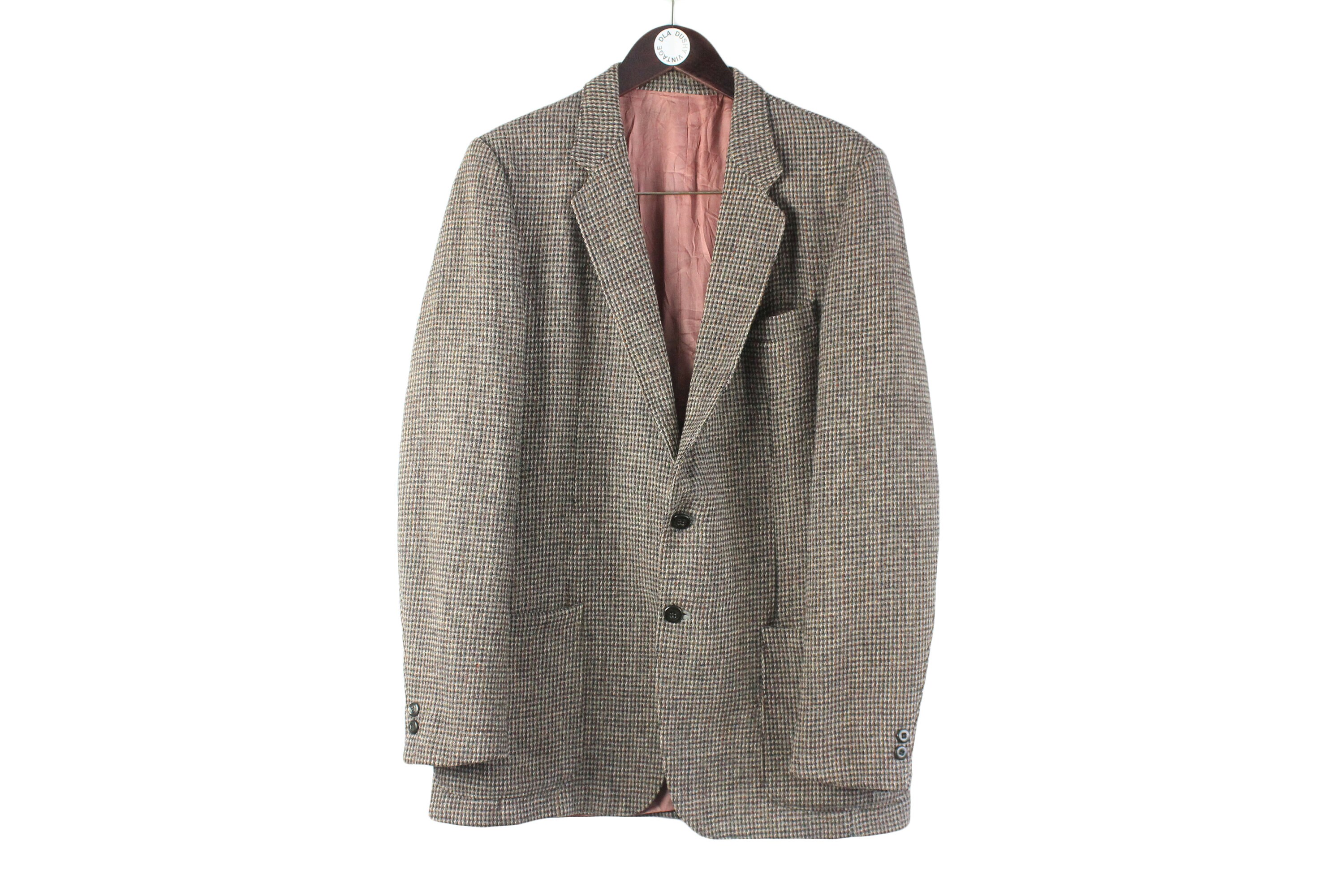 Blazer Vintage En Laine Harris Tweed – Années 1950, Coupe Classique, Taille 44, Parfait Pour Un Look Rétro