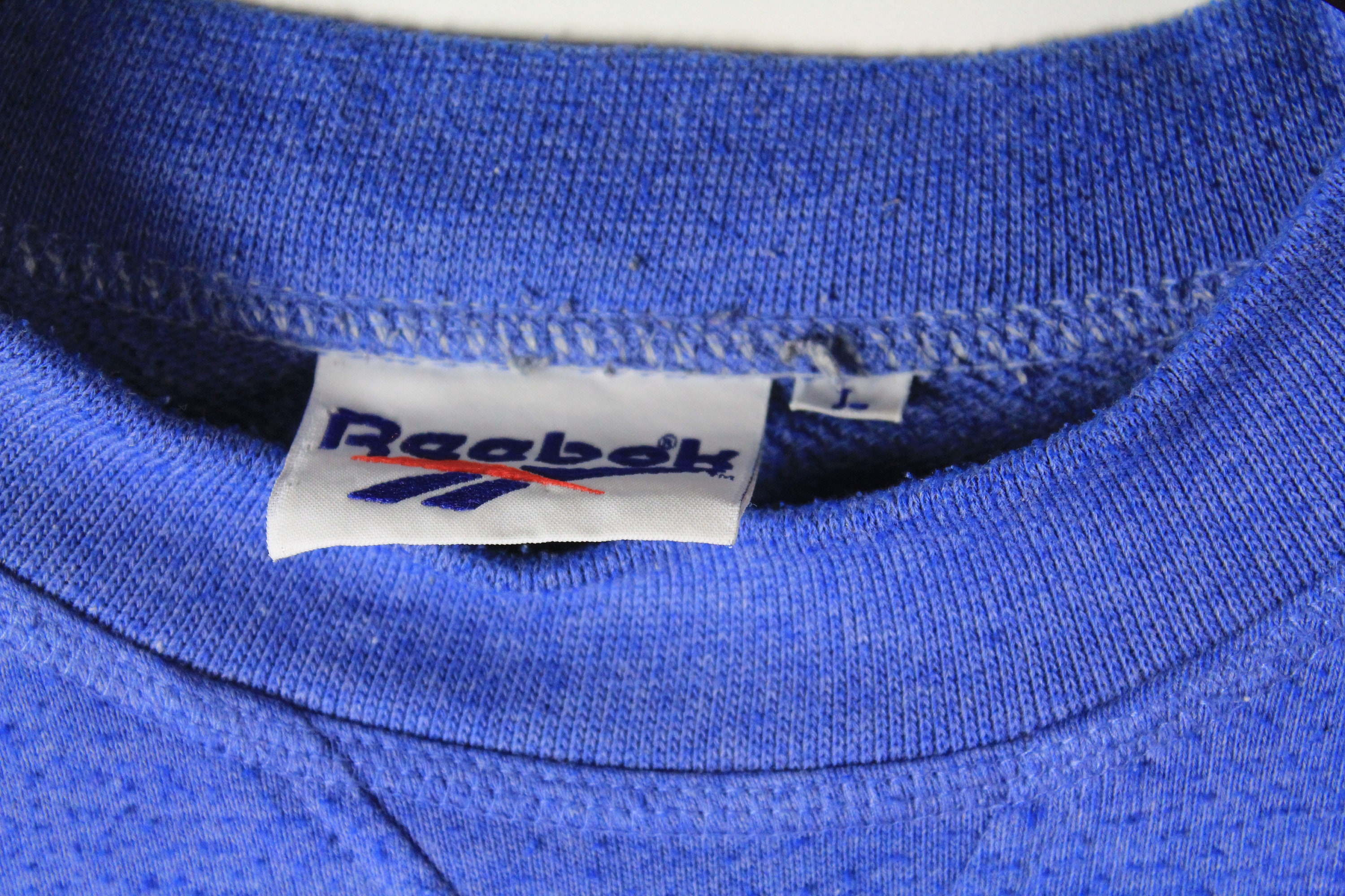 Vintage REEBOK Authentic T Shirt Big Logo Blue Size Men's XL