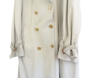 Vintage AQUASCUTUM Trench Coat Authentic Men's Size XL/XXL