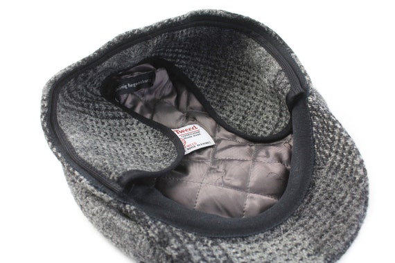 vintage HARRIS TWEED Newsboy wool Flat Cap Cabbie… - image 6