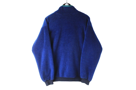 Vintage HELLY HANSEN Fleece Full Zip Sweater Men's Size M Navy