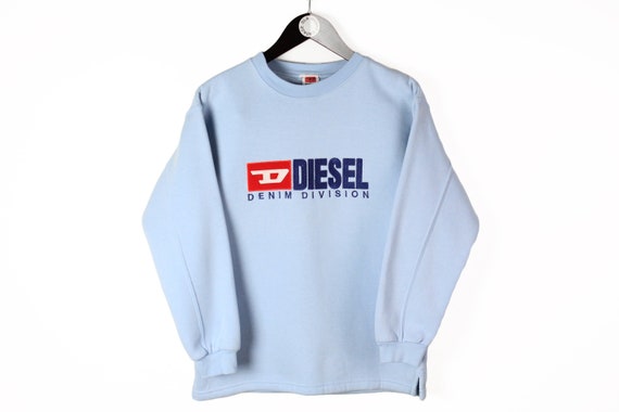 Vintage DIESEL sweatshirt big logo rare blue retro sweat - Etsy 日本