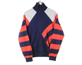 vintage LE COQ SPORTIF Sweatshirt Full Zip authentic cardigan Size S men's 90's 80's style Jumper retro sport blue light wear track jacket