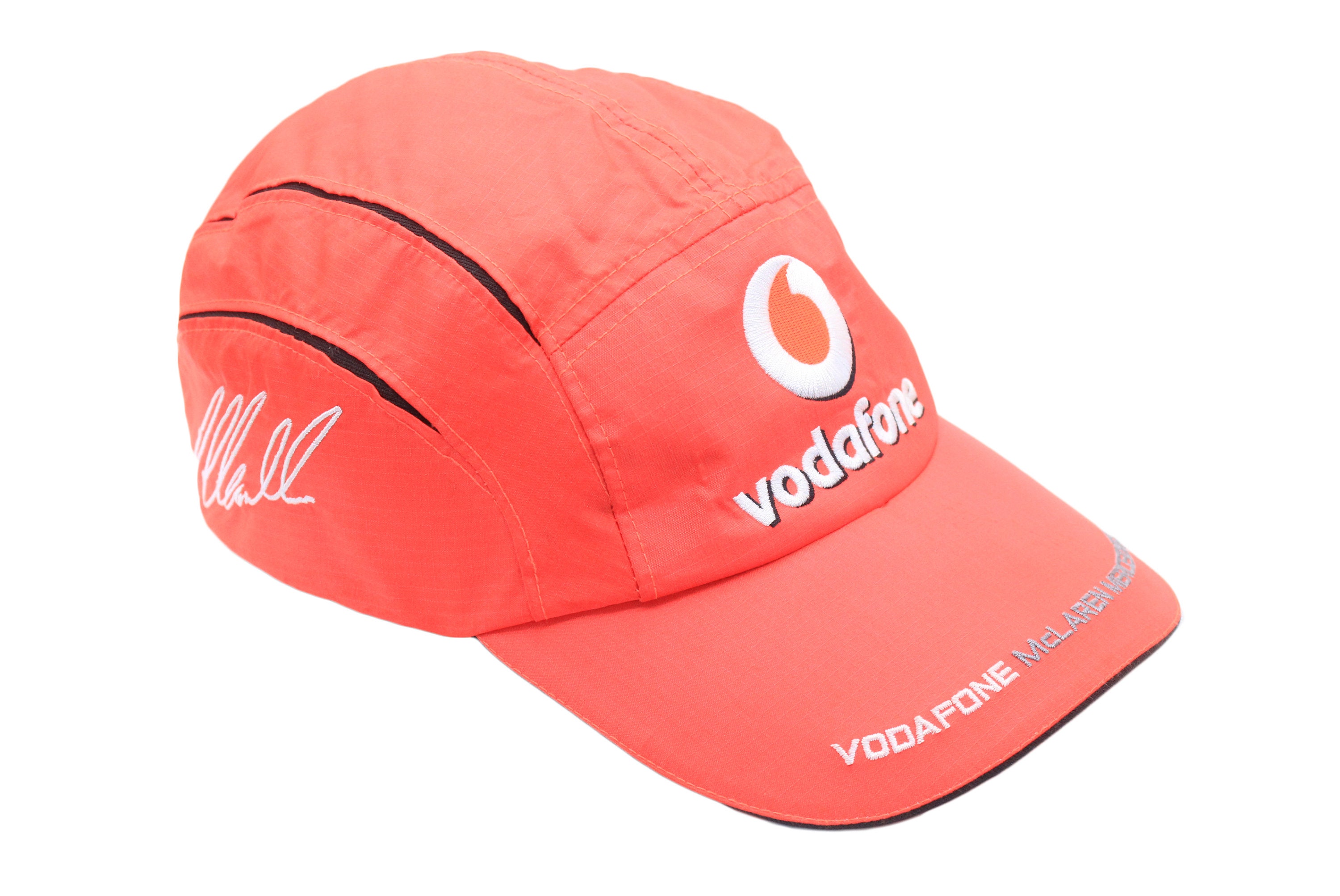 Vintage Vodafone Mclaren Mercedes Lewis Hamilton Cap Red Big Logo