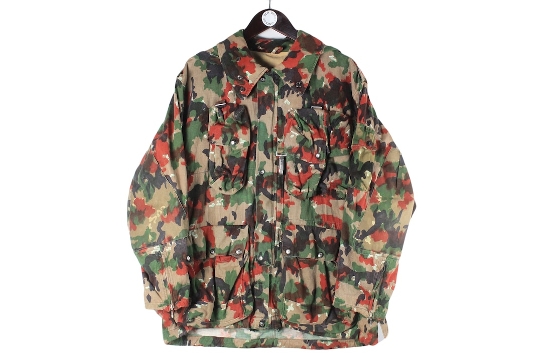 Vintage M70 Alpenflage Swiss Military Camo Jacket Uniform Army Parka ...