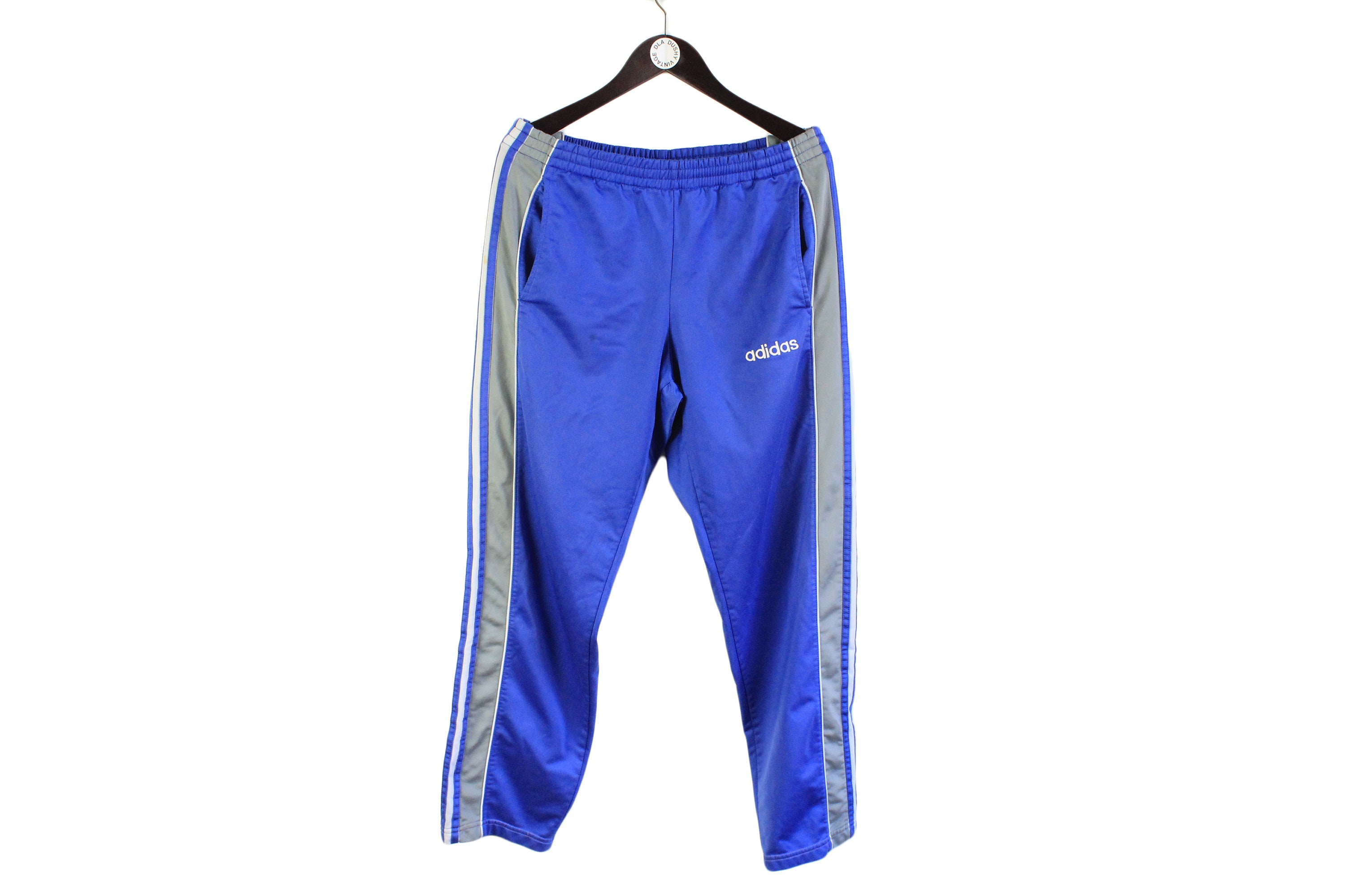 Vintage ADIDAS Men's Track Pants Blue Size M Authentic Sport