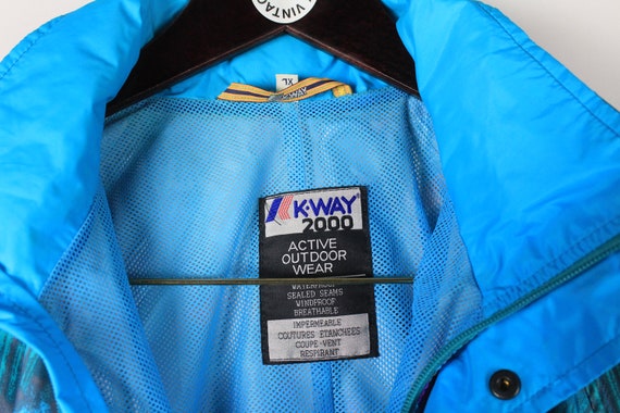 vintage K-WAY retro Jacket windbreaker Coat acid colo… - Gem