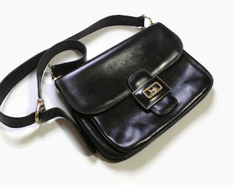 バッグ Celine Vintage Leather Shoulder Bag Celine Vintage Logo Leather Western Studded Shoulder Bag Black