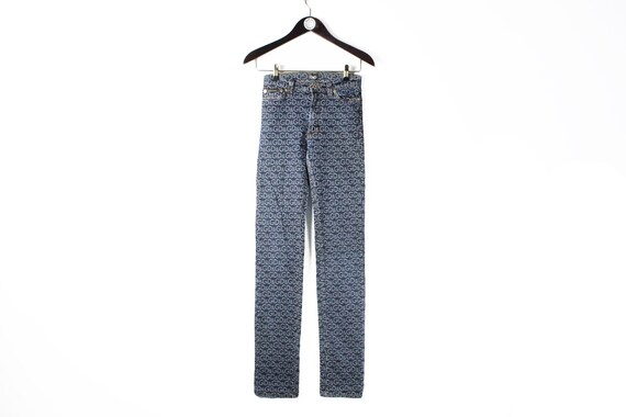 monogram denim pants