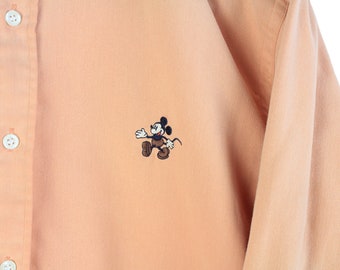 Vintage DONALDSON Mickey Mouse chemise homme taille M logo avant