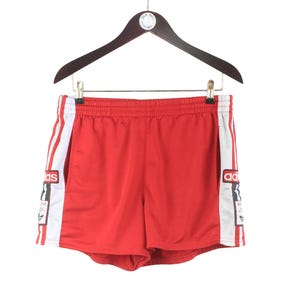 Pantalones cortos vintage ADIDAS con botones a presión, talla M - Main Image