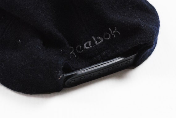 vintage REEBOK hat black gray wool cap hipster on… - image 5