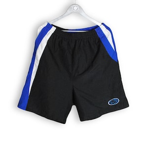 Pantalones cortos deportivos vintage con el logotipo de NIKE, talla XL, ropa deportiva auténtica de los años 90, pantalones cortos deportivos, ropa deportiva, atuendo deportivo relajado de verano, negro